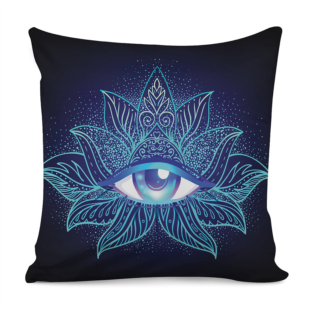 Eye of Providence Flower Print Pillow Cover