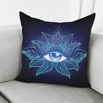Eye of Providence Flower Print Pillow Cover