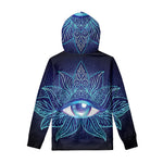 Eye of Providence Flower Print Pullover Hoodie