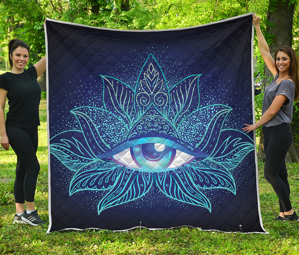 Eye of Providence Flower Print Quilt