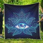 Eye of Providence Flower Print Quilt