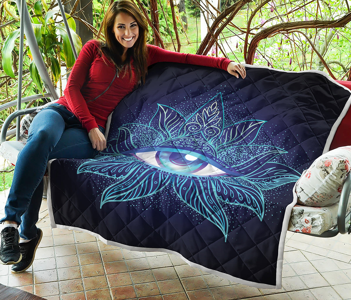 Eye of Providence Flower Print Quilt