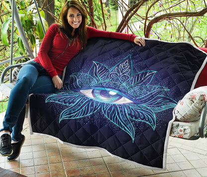 Eye of Providence Flower Print Quilt