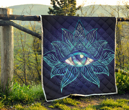Eye of Providence Flower Print Quilt