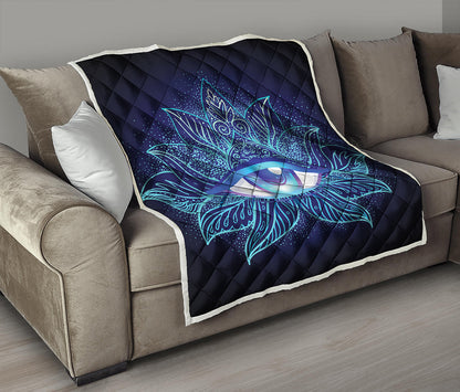 Eye of Providence Flower Print Quilt