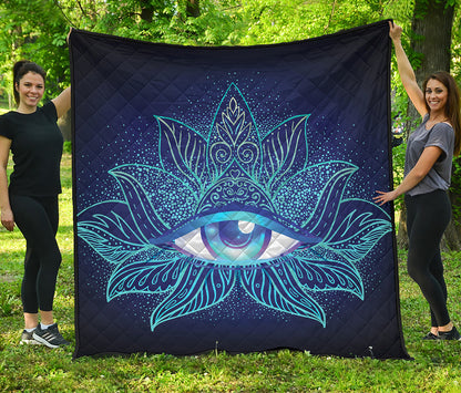 Eye of Providence Flower Print Quilt