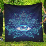 Eye of Providence Flower Print Quilt