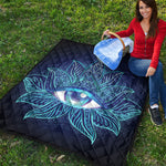 Eye of Providence Flower Print Quilt