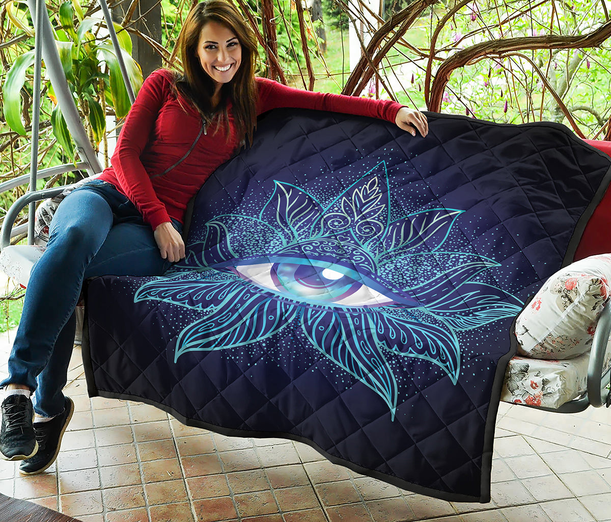 Eye of Providence Flower Print Quilt