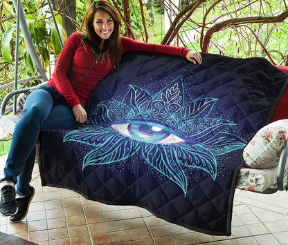 Eye of Providence Flower Print Quilt