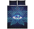 Eye of Providence Flower Print Quilt Bed Set