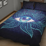 Eye of Providence Flower Print Quilt Bed Set