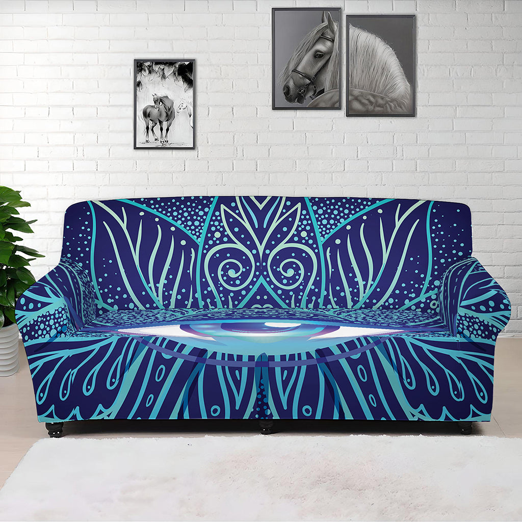 Eye of Providence Flower Print Sofa Cover