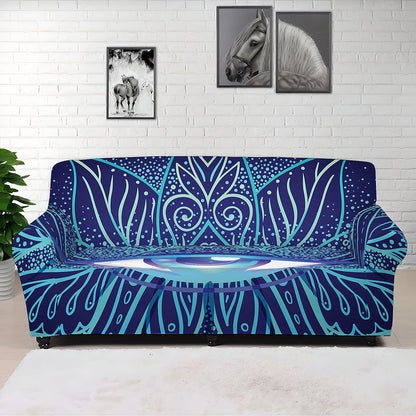 Eye of Providence Flower Print Sofa Cover