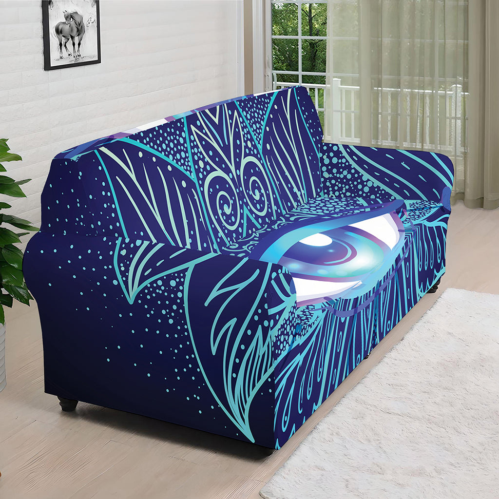 Eye of Providence Flower Print Sofa Cover