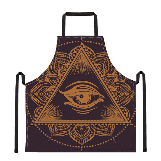 Eye of Providence Mandala Print Apron