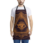 Eye of Providence Mandala Print Apron