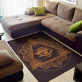 Eye of Providence Mandala Print Floor Mat