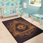 Eye of Providence Mandala Print Area Rug