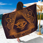 Eye of Providence Mandala Print Beach Sarong Wrap