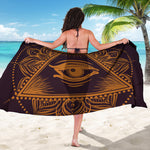 Eye of Providence Mandala Print Beach Sarong Wrap