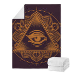 Eye of Providence Mandala Print Blanket