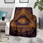 Eye of Providence Mandala Print Blanket