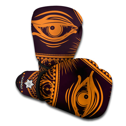 Eye of Providence Mandala Print Boxing Gloves