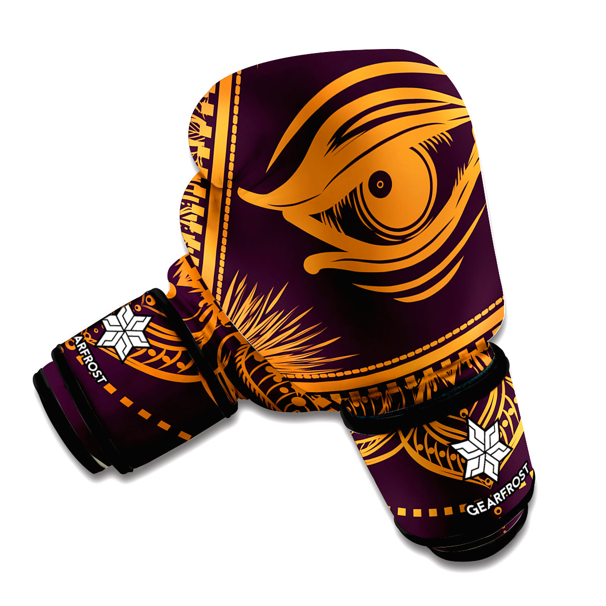 Eye of Providence Mandala Print Boxing Gloves