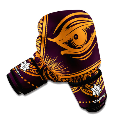 Eye of Providence Mandala Print Boxing Gloves