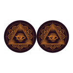 Eye of Providence Mandala Print Car Coasters