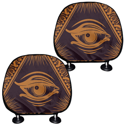 Eye of Providence Mandala Print Car Headrest Covers
