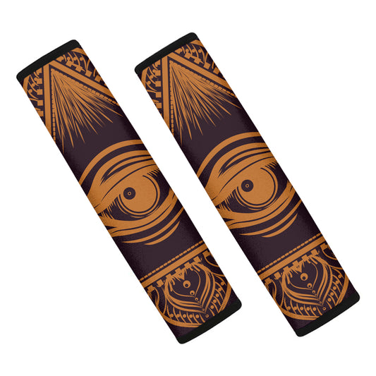 Eye of Providence Mandala Print Car Seat Belt Covers