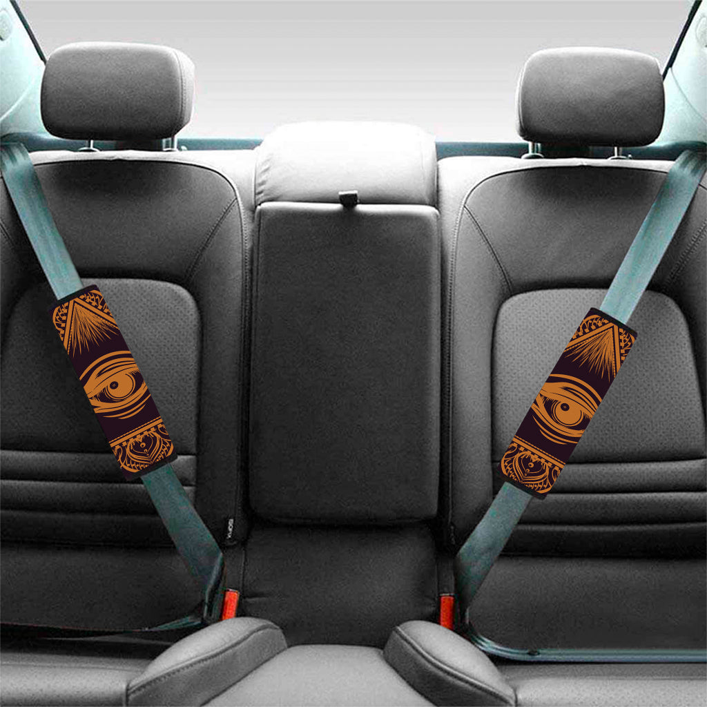 Eye of Providence Mandala Print Car Seat Belt Covers
