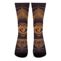 Eye of Providence Mandala Print Crew Socks