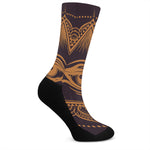 Eye of Providence Mandala Print Crew Socks