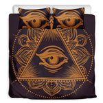 Eye of Providence Mandala Print Duvet Cover Bedding Set