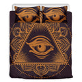 Eye of Providence Mandala Print Duvet Cover Bedding Set