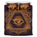 Eye of Providence Mandala Print Duvet Cover Bedding Set