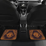 Eye of Providence Mandala Print Front and Back Car Floor Mats