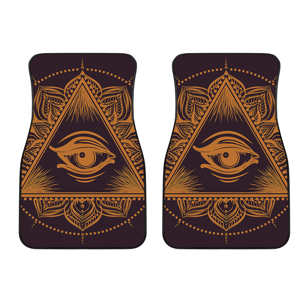 Eye of Providence Mandala Print Front Car Floor Mats