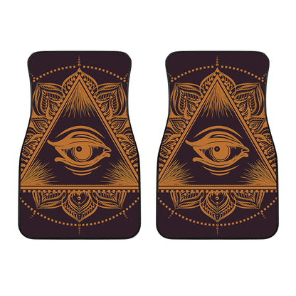 Eye of Providence Mandala Print Front Car Floor Mats