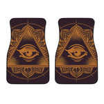 Eye of Providence Mandala Print Front Car Floor Mats