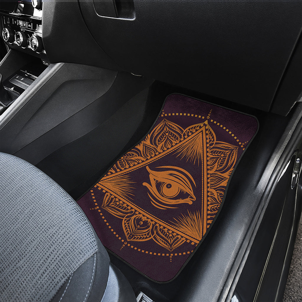 Eye of Providence Mandala Print Front Car Floor Mats