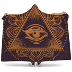 Eye of Providence Mandala Print Hooded Blanket
