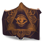 Eye of Providence Mandala Print Hooded Blanket