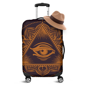 Eye of Providence Mandala Print Luggage Cover