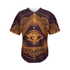 Eye of Providence Mandala Print Men's Baseball Jersey