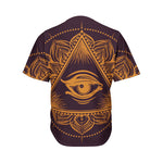 Eye of Providence Mandala Print Men's Baseball Jersey