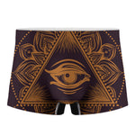 Eye of Providence Mandala Print Men's Boxer Briefs